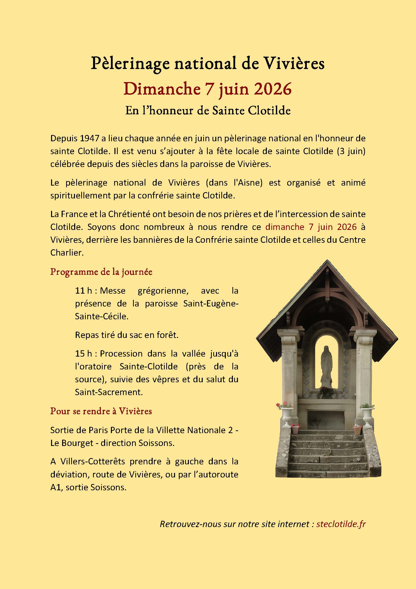 Tract du pèlerinage 2026