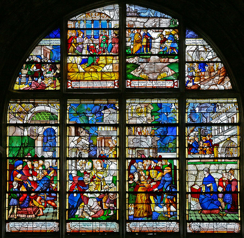 Vie de sainte Clotilde - vitrail de Didion (1866)